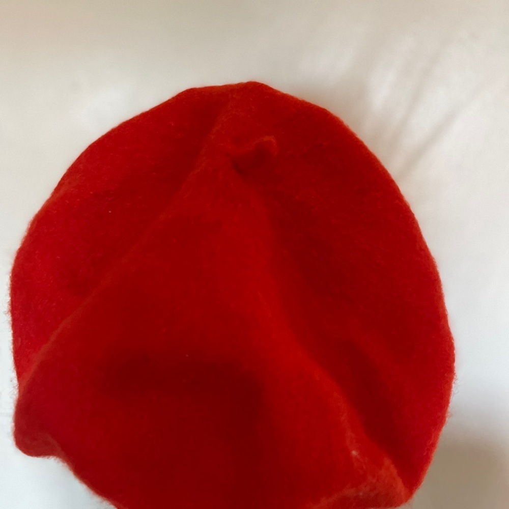 Vintage Paris France wool red beret tam hat French style beanie - Picture 5 of 9